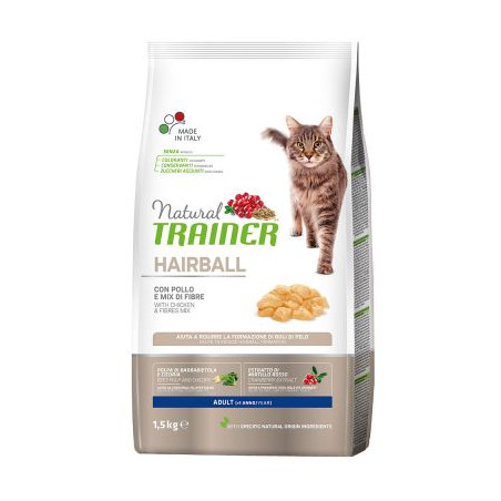 NATURAL TRAINER hairball pollo fresco e mix di fibre 300 G