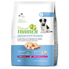 NATURAL TRAINER Dog Medium Puppy & Junior Chicken & Rice 3 KG