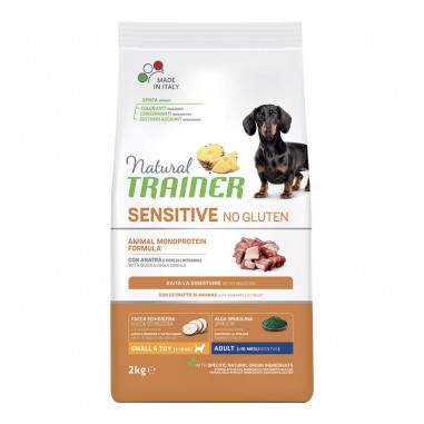 TRAINER NATURAL CANE SENSITIVE SMALL/TOY ADULT ANATRA 2KG