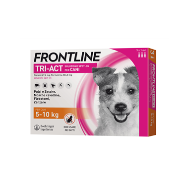 Frontline tri-act 5/10 kg (3pipette) Antiparasitic for dogs