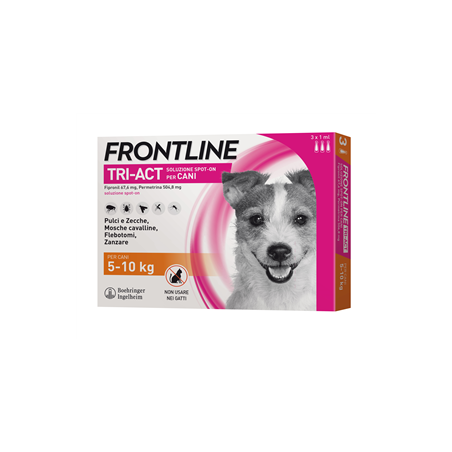 Frontline tri-act 5/10 kg (3pipette) Antiparasitic for dogs