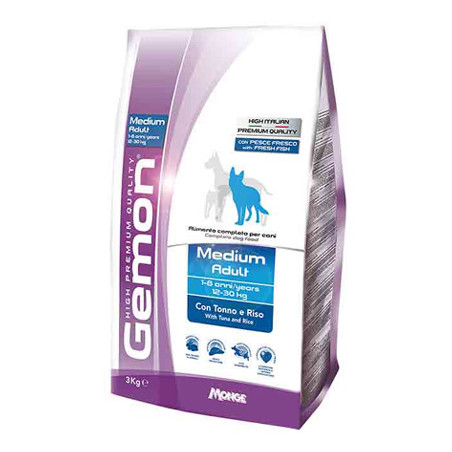 MONGE GEMON MEDIUM ADULT TONNO E RISO 3KG Miglior Prezzo