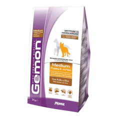 MONGE GEMON MEDIUM PUPPY & JUNIOR CHICKEN & RICE 3KG, shop