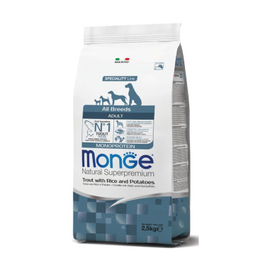 MONGE ALL BRE ADULT TROTA 2,5KG Miglior Prezzo