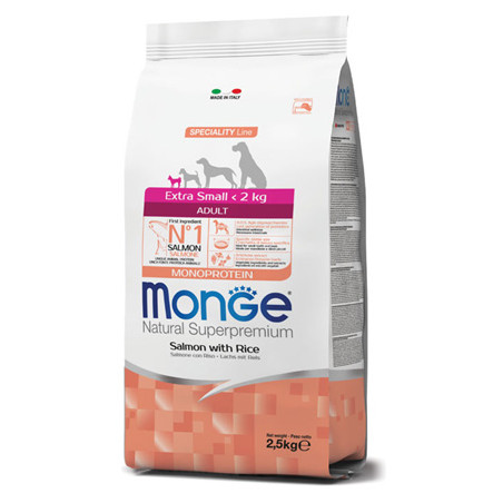 MONGE EX SMALL ADULT SALMONE 2,5KG Miglior Prezzo