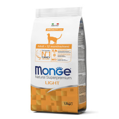 MONGE CAT NATURAL LIGHT TACCHINO 1,5KG Miglior Prezzo