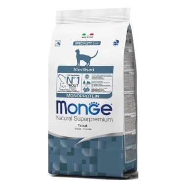 MONGE CAT NATURAL MONOPROTEIN STERILISED TROTA 1,5KG Miglior