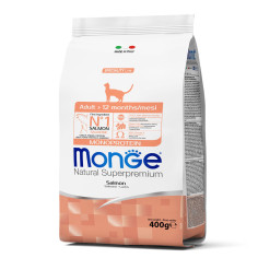 MONGE CAT MONOPROTEIN ADULT SALMON 400G, shop Online