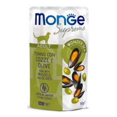 MONGE SUPREME PER GATTI TONNO COZZE E OLIVE 80GR Miglior Prezzo