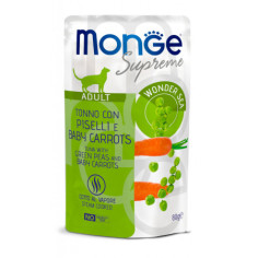 MONGE SUPREME ADULT TONNO PISELLI E CABY CARROTS 80GR Miglior