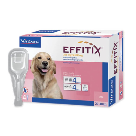 EFFITIX LARGE 20/40 KG (4pipette) antiparassitario Miglior
