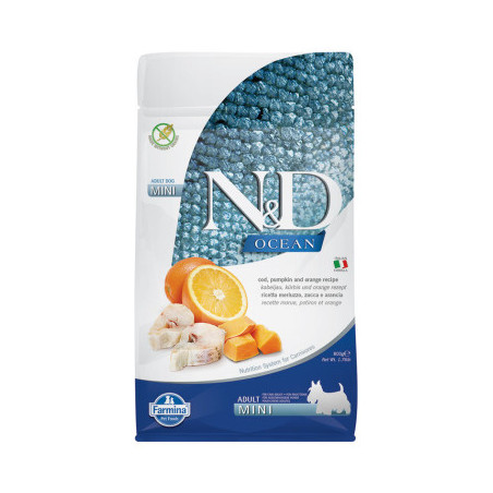 FARMINA N&D OCEAN DOG PUMPKIN MINI COD 800G, shop Online