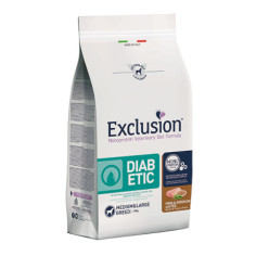 EXCLUSION CANE DIET DIABETIC M/L ADULT MAIALE SORGO PISELLI 2KG