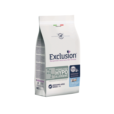 EXCLUSION CANE DIET HYDROLYZED HYPOALLERGENIC M/L ADULT PESCE