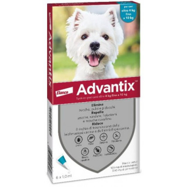 Advantix celeste 4/10 kg (6 pipettes) Antiparasitic for dogs