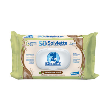 SANO E BELLO SHEA BUTTER CLEANSING WIPES 50 PIECES, shop Online