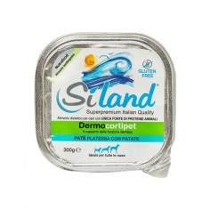 SILAND DOG DERMOCORTIPET PATE PLAICE POTATOES 300GR (TRAY)