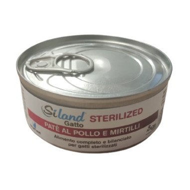 SILAND GATTO STERILIZED PATE' POLLO MIRTILLI 85GR (lattina)