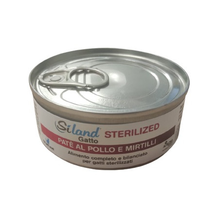 SILAND GATTO STERILIZED PATE' POLLO MIRTILLI 85GR (lattina)
