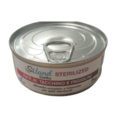 SILAND GATTO STERILIZED PATE' TACCHINO FAGIOLINI 85GR (lattina)