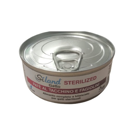 SILAND GATTO STERILIZED PATE' TACCHINO FAGIOLINI 85GR (lattina)
