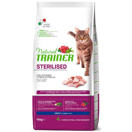 TRAINER NATURAL GATTO STERILISED ADULT TACCHINO 10KG Miglior