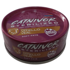 Catnivor sterilized veal pate 80gr, shop Online