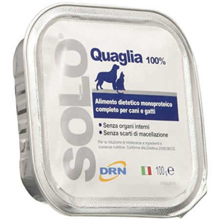 DRN solo cane/gatto monoproteico quaglia 300 gr Miglior Prezzo