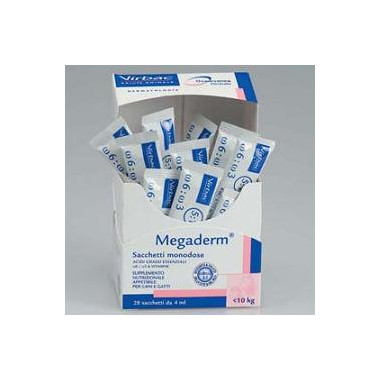 Megaderm 4 ML 32 sacchetti per cani e gatti inferiori 10KG