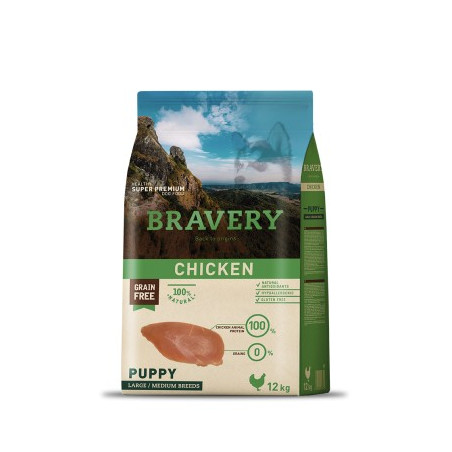 BRAVERY PUPPY MEDIUM MAXI POLLO 12KG Miglior Prezzo