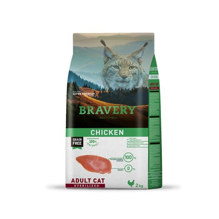 BRAVERY GATTO ADULT STERILIZZATO POLLO 2KG Miglior Prezzo