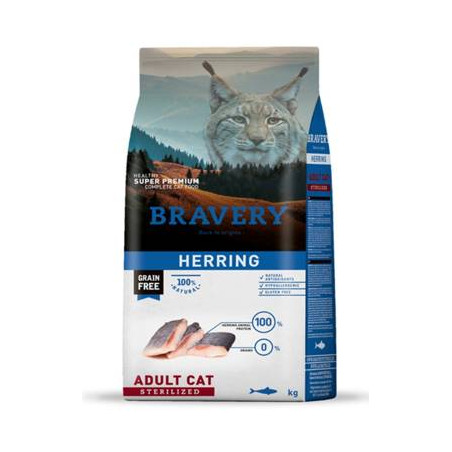 BRAVERY GATTO ADULT STERILIZZATO ARINGA 2KG Miglior Prezzo