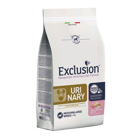 EXCLUSION CANE URINARY S MAIALE SORGO E RISO 2KG Miglior Prezzo