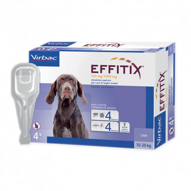 Effitix Medium 10/20 kg (24 pipette) Antiparassitario Miglior