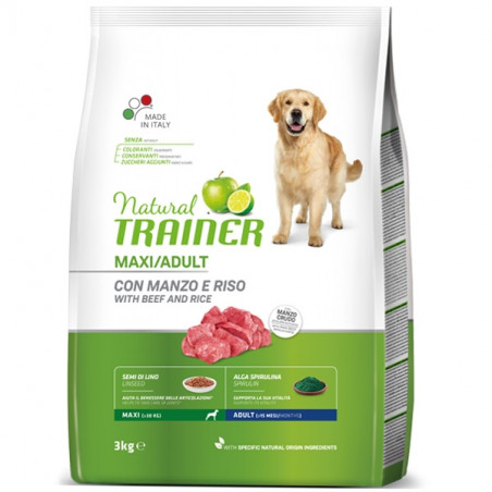 NATURAL TRAINER dog maxi adult manzo e riso 12 KG Miglior Prezzo