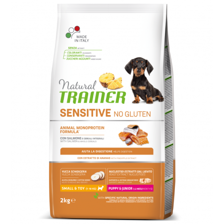 NATURAL TRAINER puppy & junior salmone e cereali 800 G Miglior
