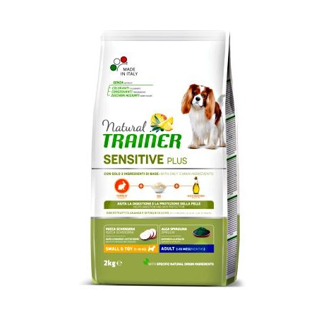 TRAINER NATURAL CANE SENSITIVE PLUS SMALL/TOY ADULT CONIGLIO