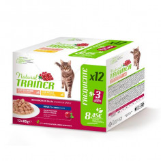 NATURAL TRAINER adult multipack 85grx12 salmone e pollo Miglior